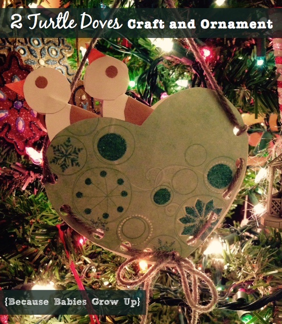 Two turtle doves craft and ornament