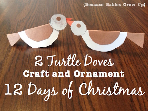 Two turtle doves craft and ornament